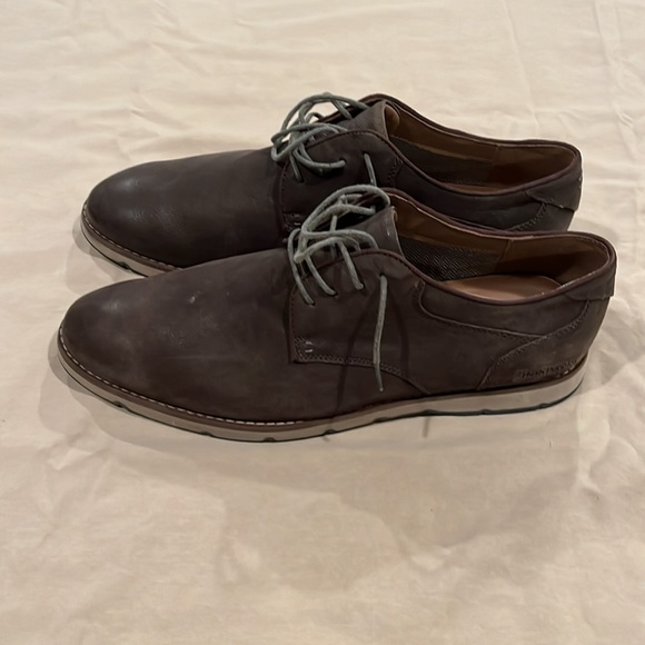Lightly worn Hush Puppies Dark Grey Dress Shoe. Size 13. Classic with Comfort. - Picture 4 of 13